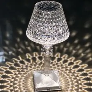 lampe hôtel rechargeable cristal