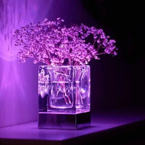 Lampe vase fleurs