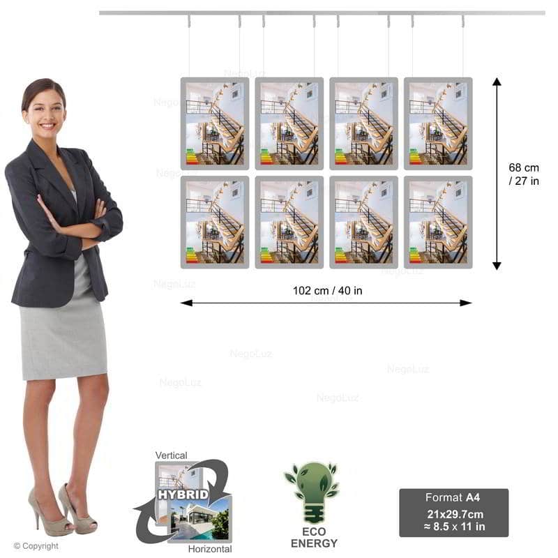 Ecran Vitrine Agence Immobiliere A4v 2r4c - NegoLuz Belgique Ecran Vitrine Agence Immobiliere A4v 2r4c